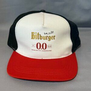 Vintage Bitburger Alcohol Liquor Germany Hat Cap Snapback Trucker Mesh Bar Beer